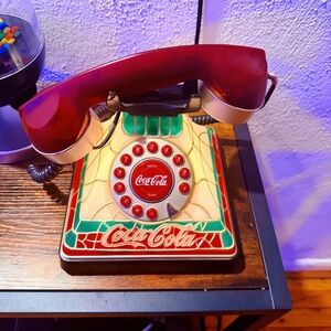 Coca Cola Retro Rotary Phone Collectible